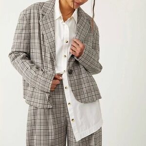 We the People Cali Blazer in Neutral Combo Free People